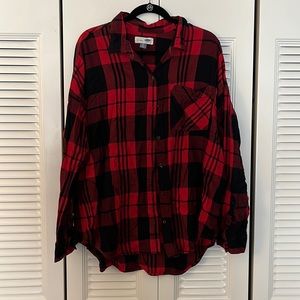 Old navy women’s button up plaid shirt size XL